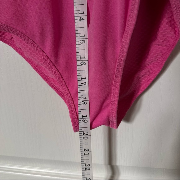 HOT Pink One-Shoulder Swimsuit Barbie kids size 14-16 or women’s small NWOT cute - Picture 10 of 11
